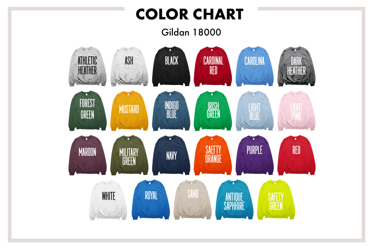 GILDAN Basic Crewneck Sweatshirt