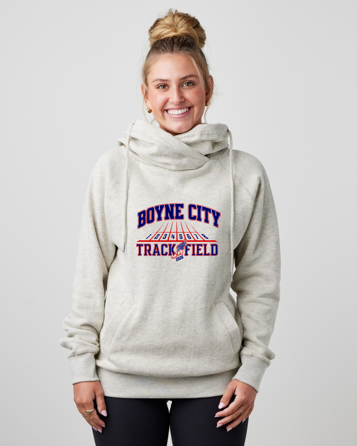 Enza® 32979 Ladies Classic Fleece Funnel Neck Pullover Hood