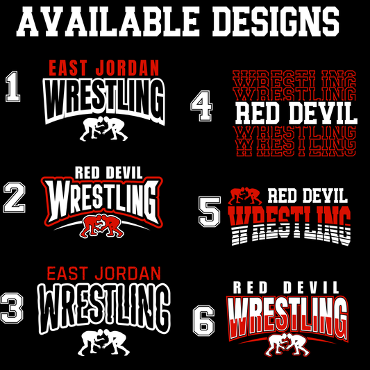 East Jordan Wrestling: Contrast Hooded Sweatshirt