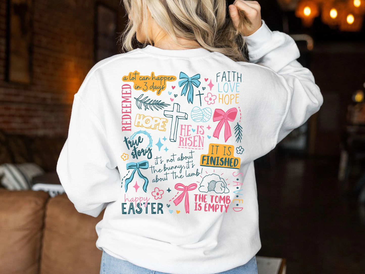 Comfort Colors: He is Risen Double Sided
