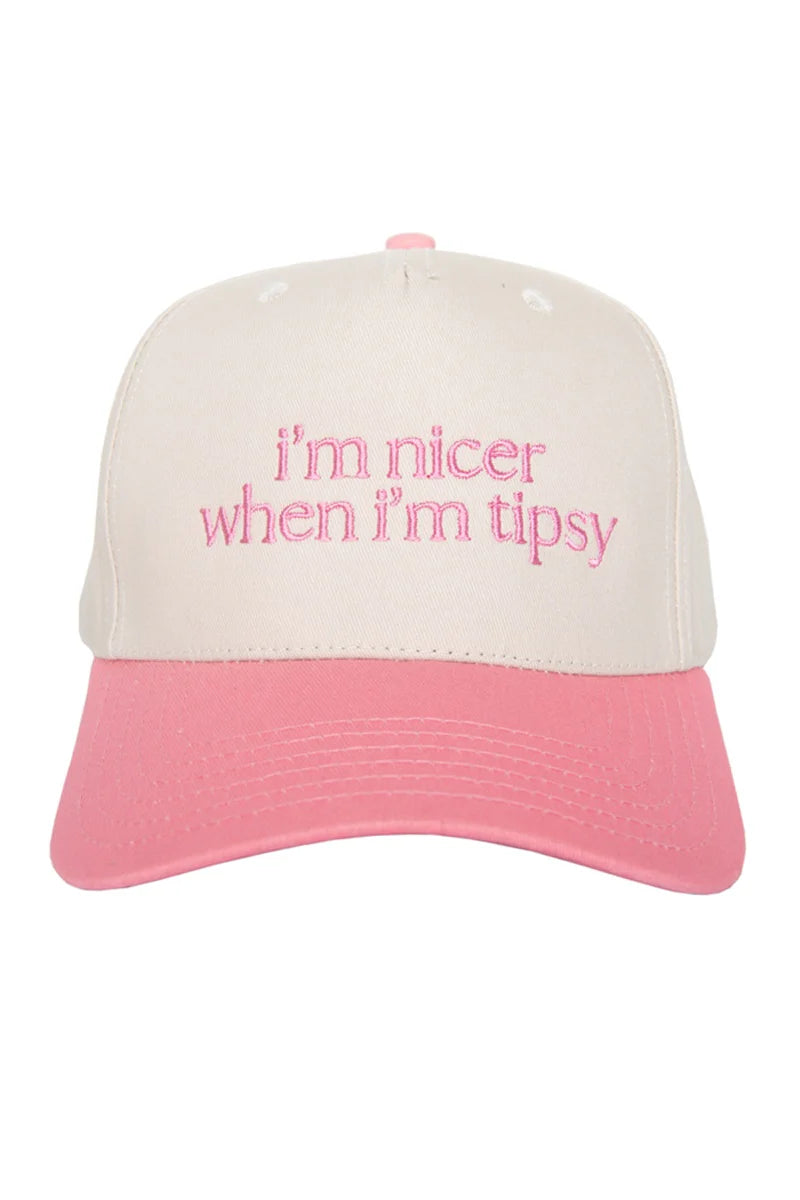I'm Nicer When I'm Tipsy Vintage Trucker Hat for Women