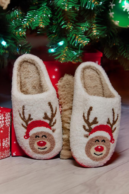 Reindeer Sherpa Slippers