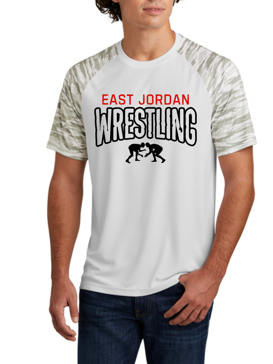 East Jordan Wrestling: Drift Camo Colorblock Tee
