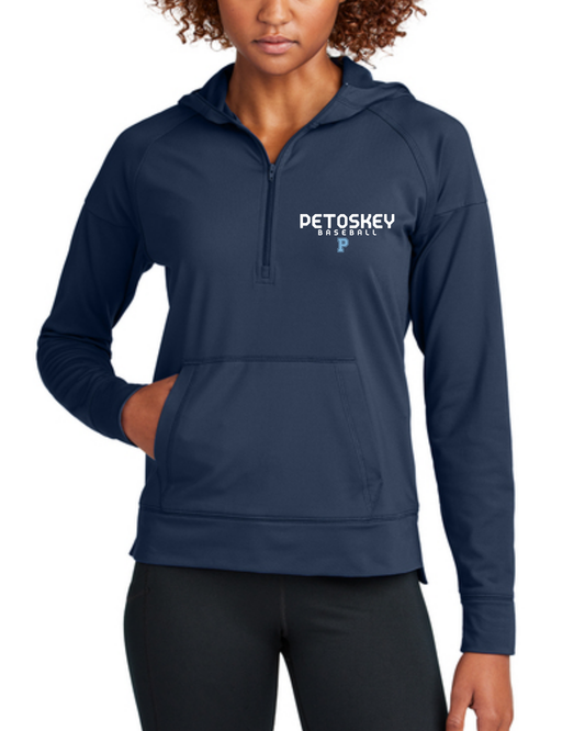 Sport-Tek® Women's Sport-Wick®  Stretch 1/2-Zip Hoodie