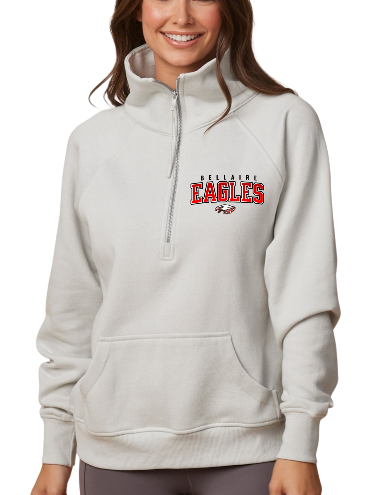 Bellaire Eagles:  Enza® 31179 Ladies Boxy Half Zip Fleece