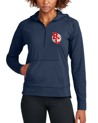 Sport-Tek® Women's Sport-Wick®  Stretch 1/2-Zip Hoodie