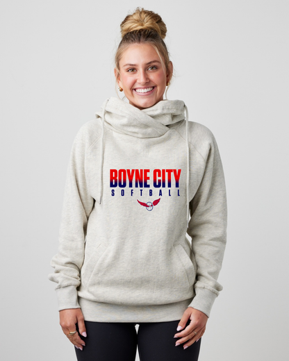 Enza® 32979 Ladies Classic Fleece Funnel Neck Pullover Hood