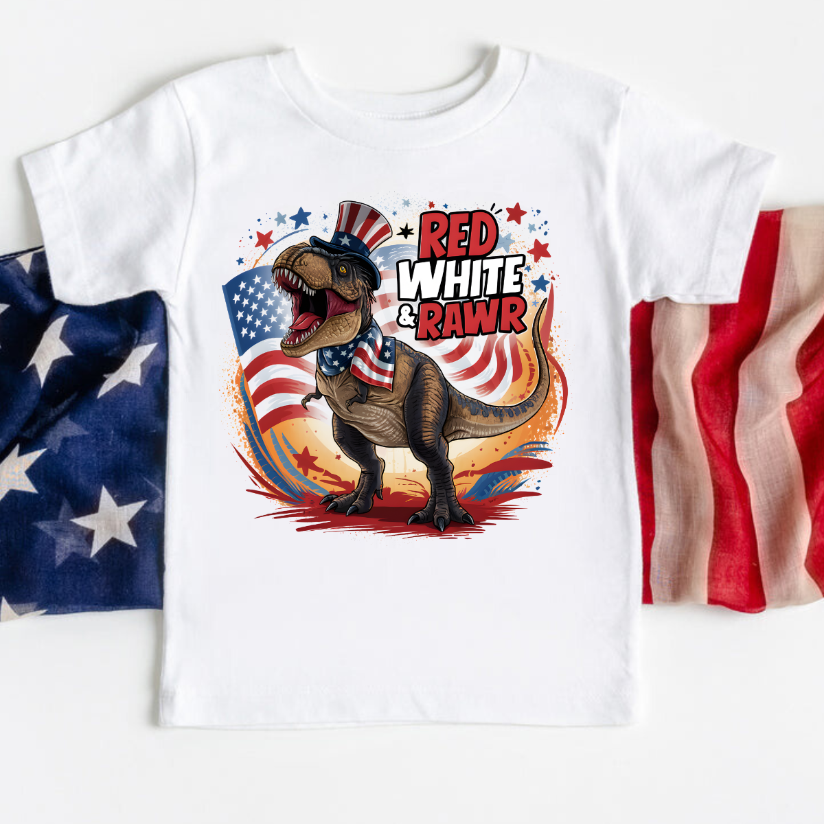 Red White and Rwar Dino