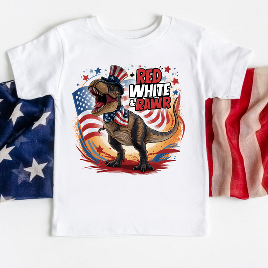 Red White and Rwar Dino