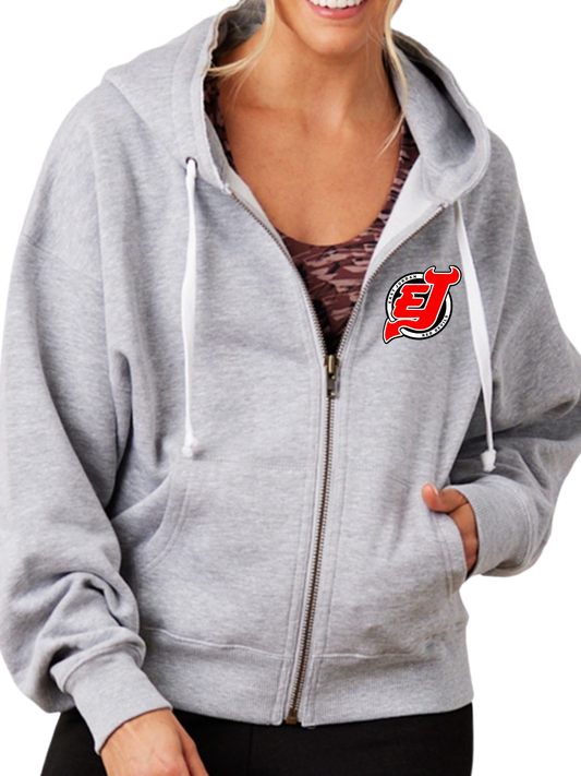 East Jordan Wrestling: Enza® 31279 Ladies Boxy Full Zip Hood