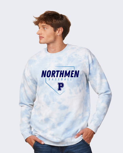 Enza® 98279 Adult Tie Dye Fleece Crew