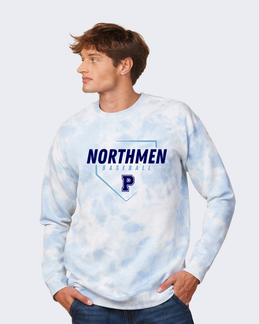Enza® 98279 Adult Tie Dye Fleece Crew
