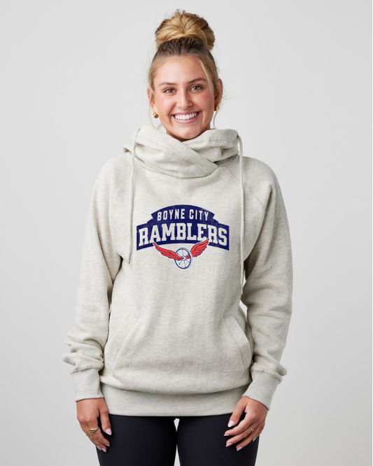 Boyne City Ramblers Enza® 32979 Ladies Classic Fleece Funnel Neck Pullover Hood