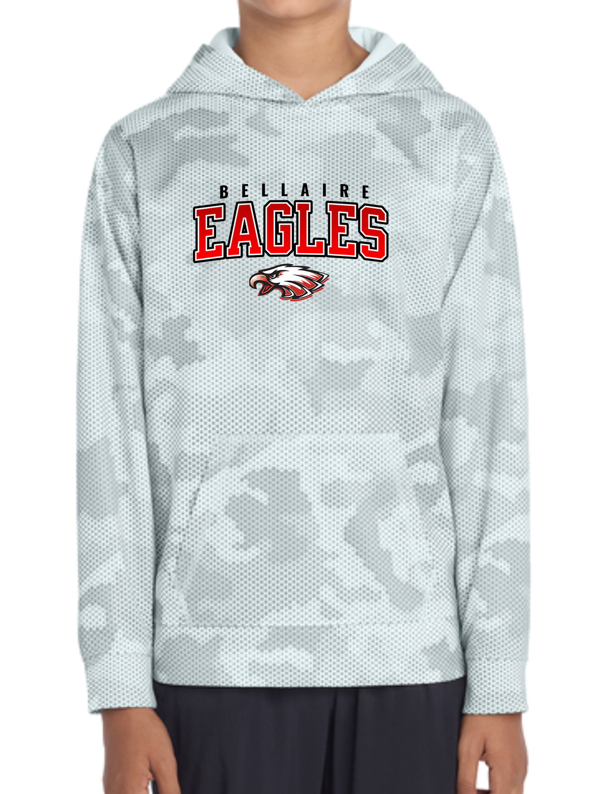 Bellaire Eagles: Digital Hex Camo Performance Hooded Sweatshirt