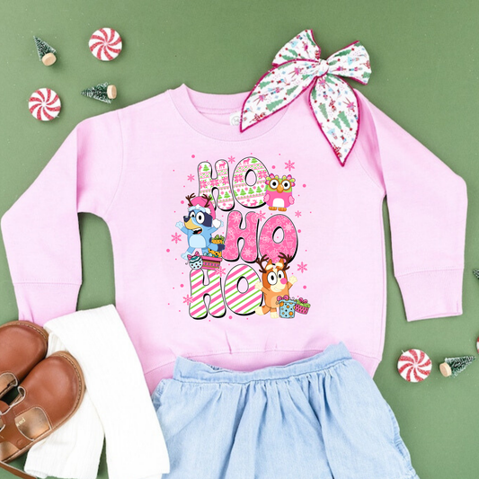 Ho Ho Ho Bluey Christmas Crewneck