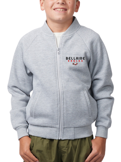 Bellaire Eagles: Enza® 90079 Youth Full Zip Fleece Bomber Jacket