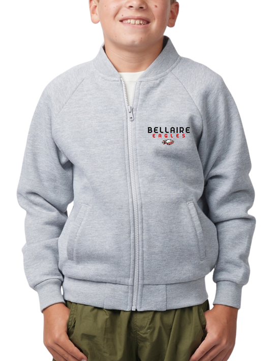 Bellaire Eagles: Enza® 90079 Youth Full Zip Fleece Bomber Jacket
