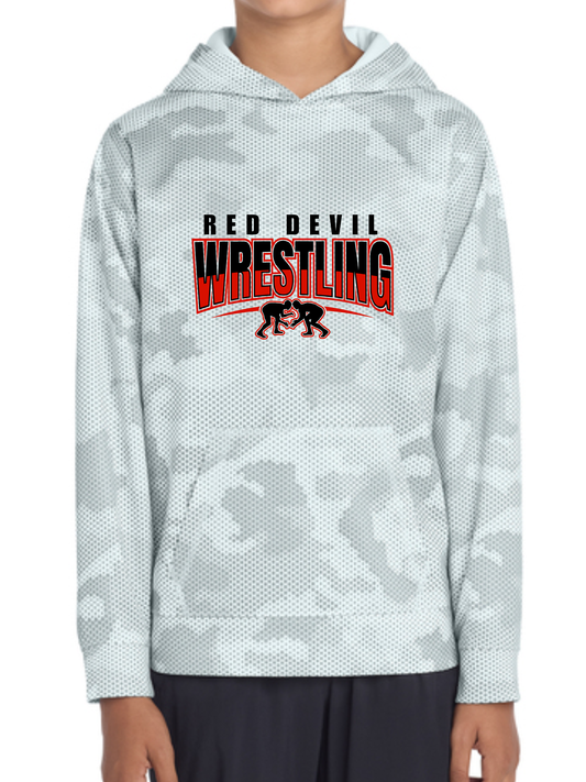 East Jordan Wrestling: Digital Hex Camo Performance Hooded Sweatshirt