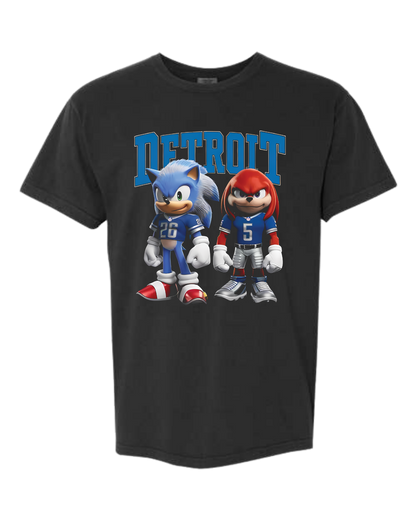 Detroit Hedgehog Echidna Football Comfort Colors Tee