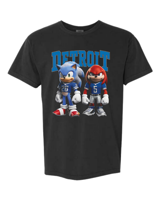 Detroit Hedgehog Echidna Football Comfort Colors Tee