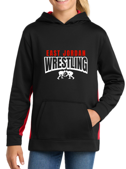 East Jordan Wrestling: Contrast Hooded Sweatshirt