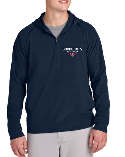 Sport-Tek® Repeat 1/2-Zip Long Sleeve Hooded Jacket