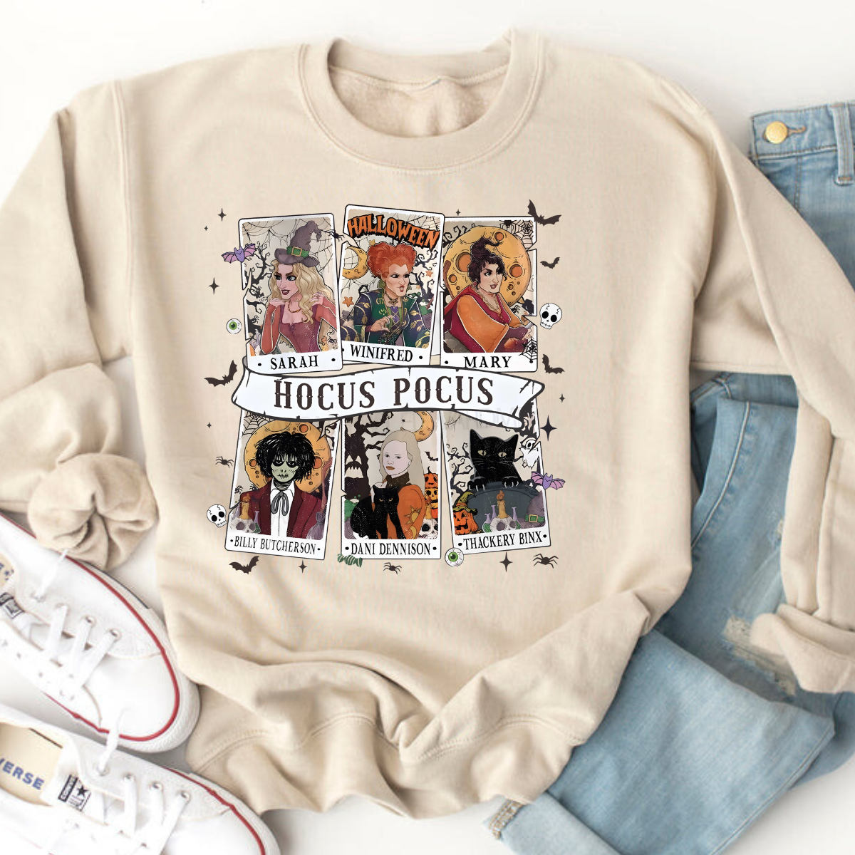 Hocus Pocus Tarot Card Gildan Crewneck