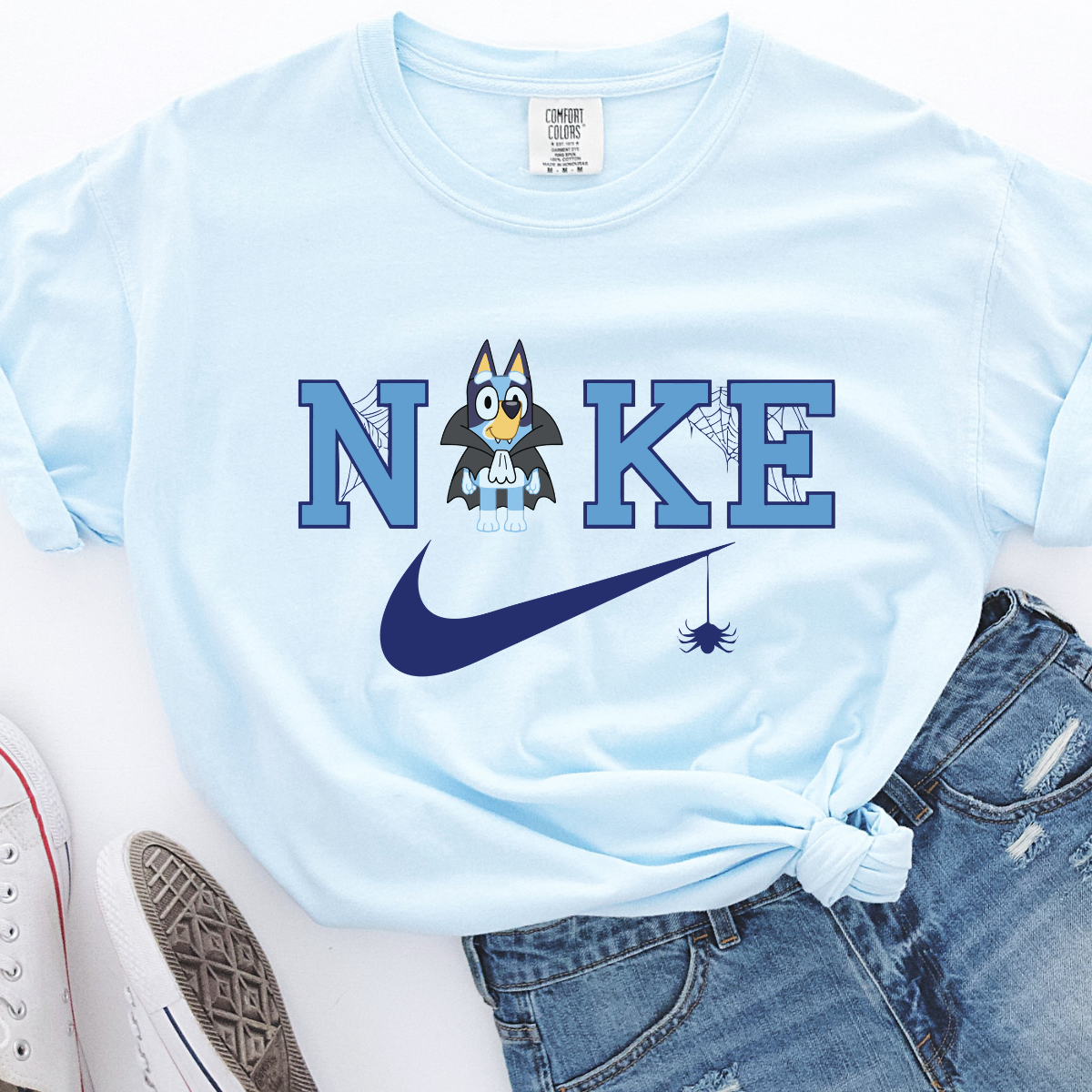 Bluey Halloween Logo Comfort Colors Tee/ Gildan Crewneck