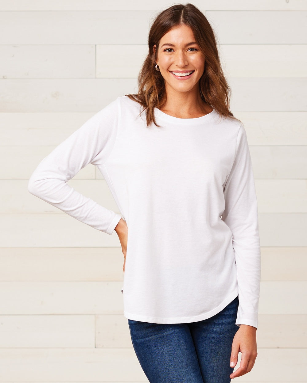 Boyne Football Enza® 10579 Ladies Essential High-Low Long Sleeve Tee