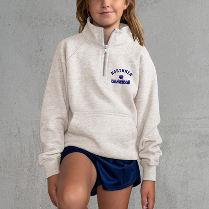 Petoskey Basketball: Enza® 91179 Youth/ AdultBoxy Half Zip Fleece