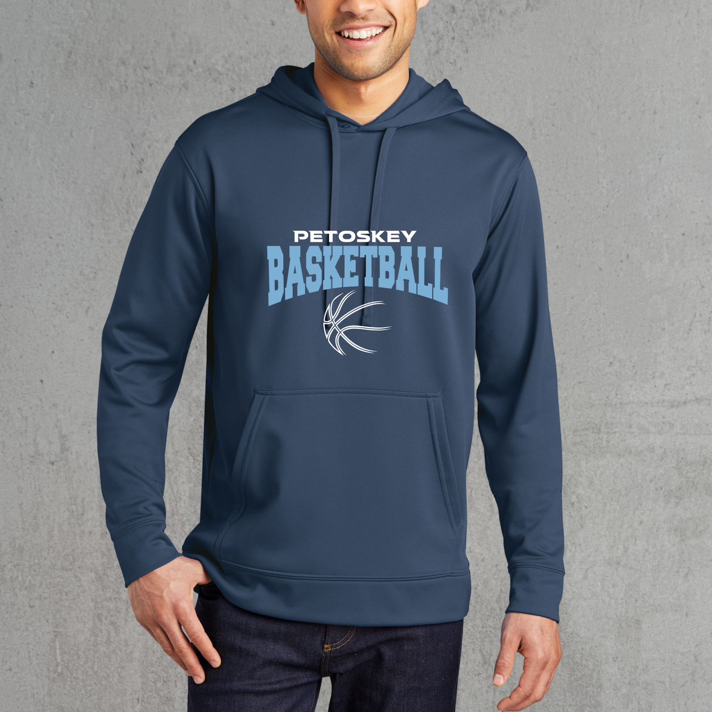 Petoskey Basketball: Performance Hooded Sweatshirt