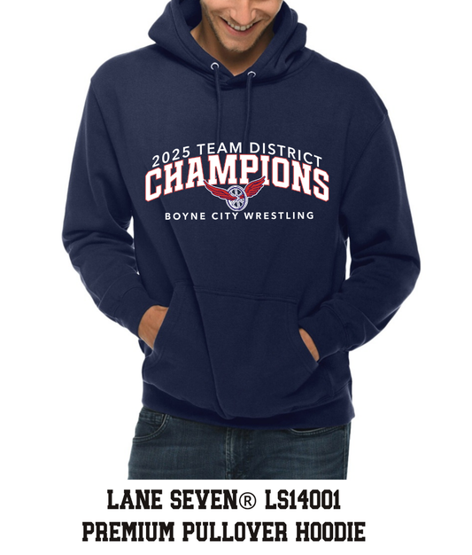 Wrestling: Team District Champions Premium Lane Seven Hoodie Youth/Adult