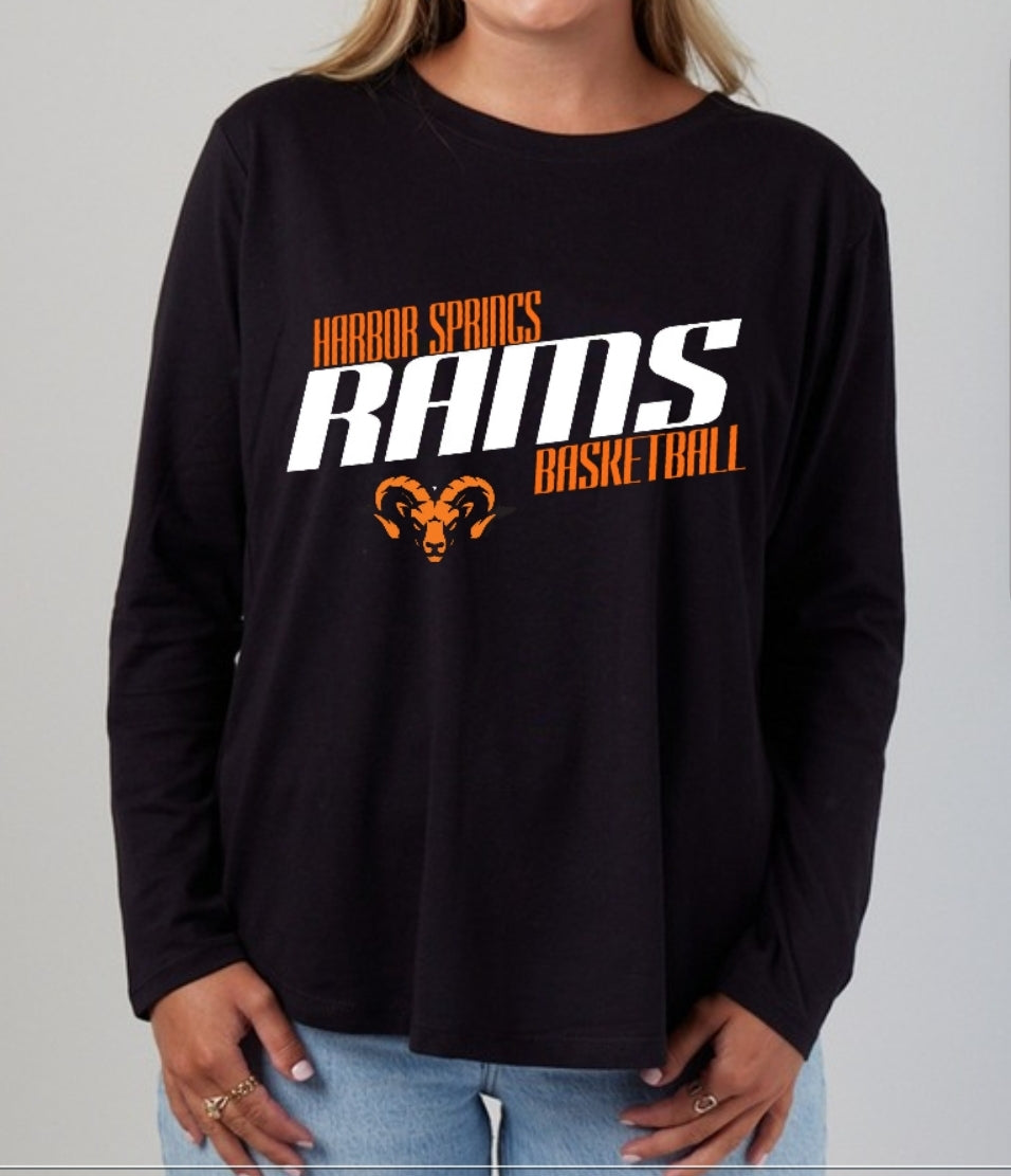 Enza Womens High/Low Long Sleeve Tee