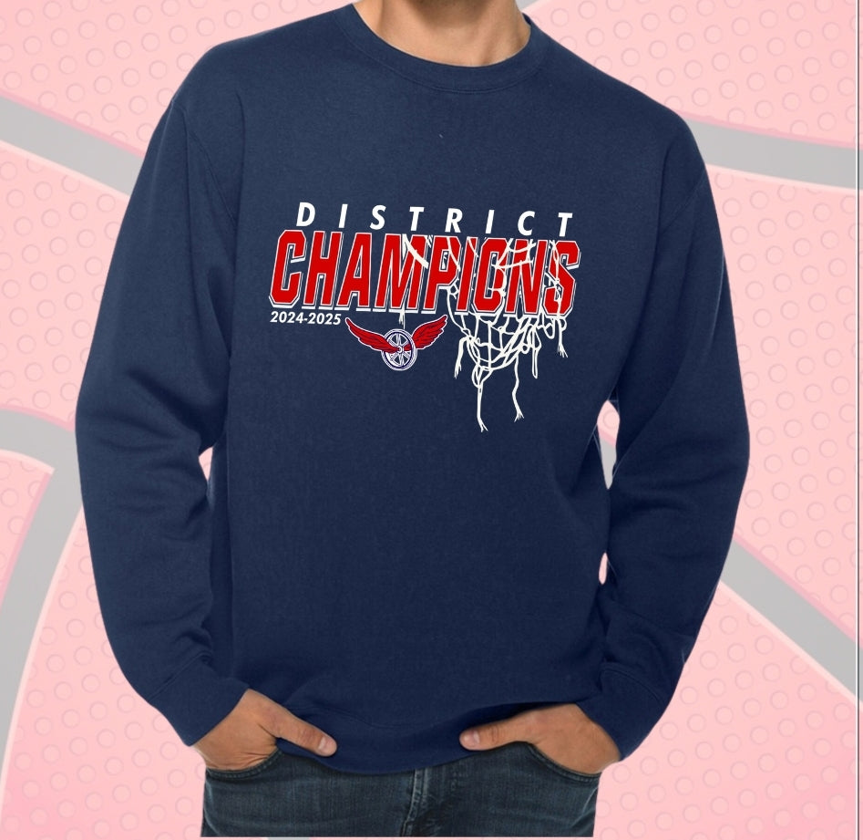Boyne City Basketball District Champions Gildan SoftStyle Crewneck Sweatshirt