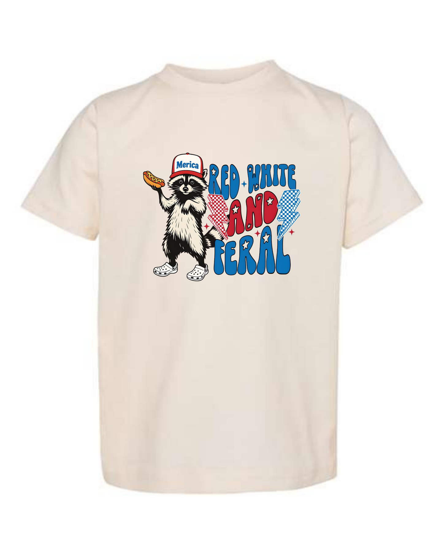 Red White and Feral Raccoon