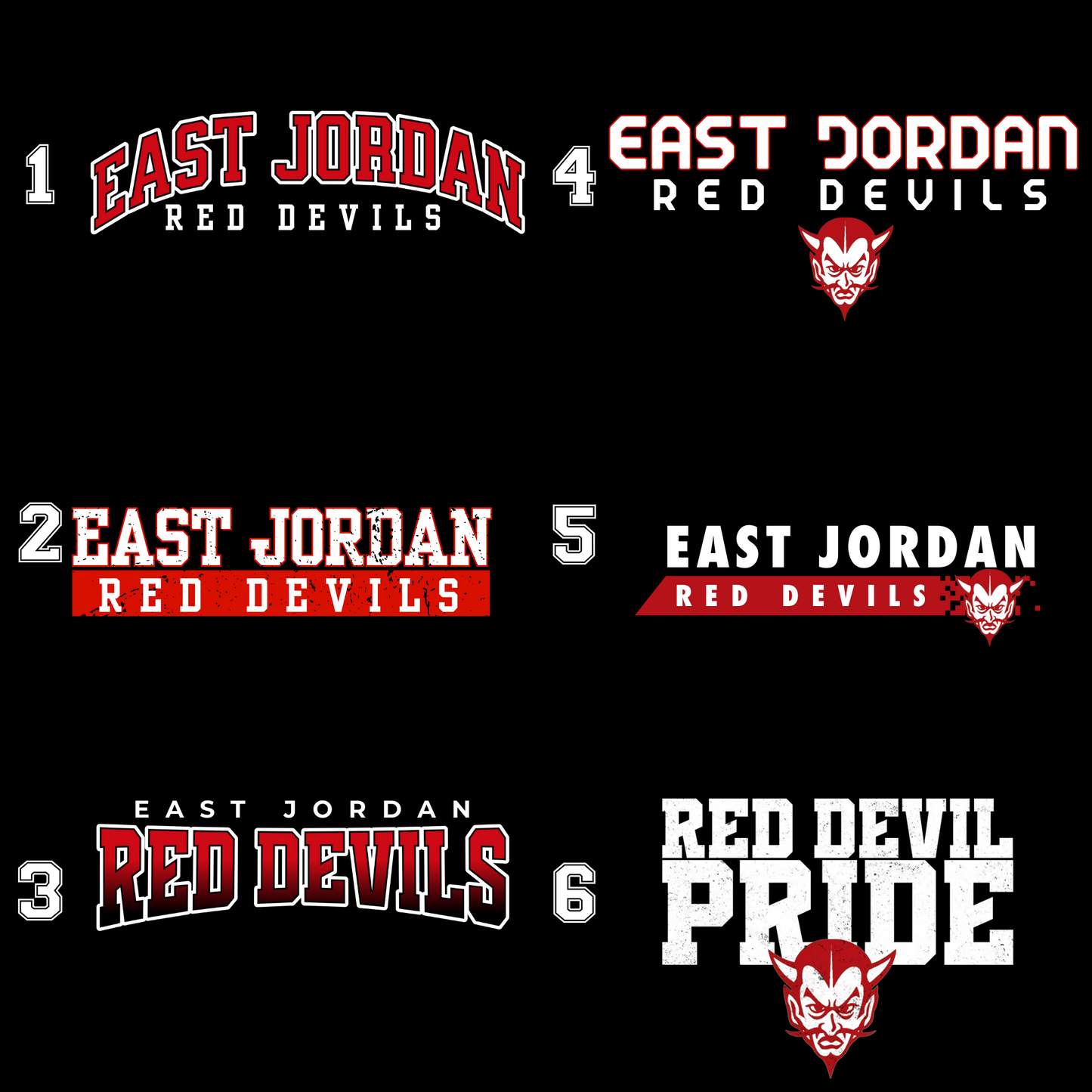 East Jordan Red Devils Toddler/ Youth Crewneck Sweatshirt