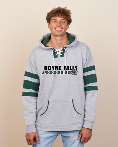 Boyne Falls: Adult Varsity Hockey Pullover Hood