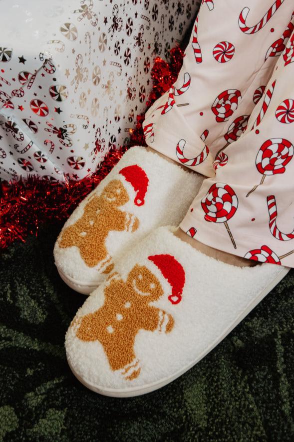 Gingerbread Man House Slippers