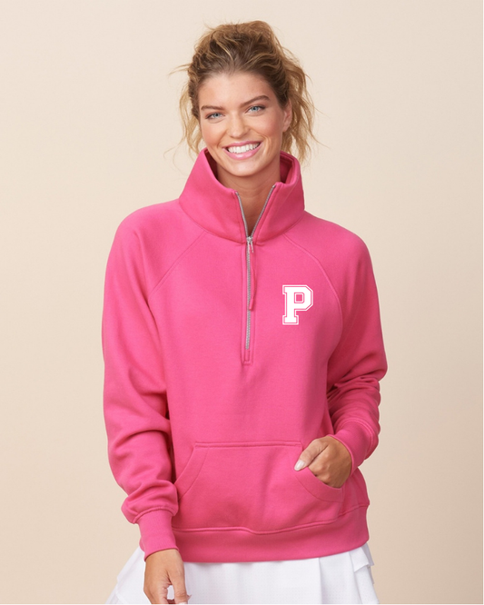 Petoskey Pink Game: Ladies Boxy Half Zip