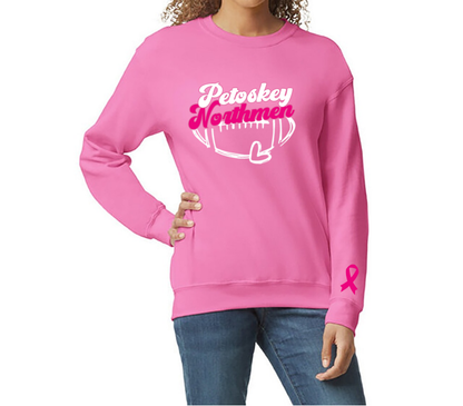Petoskey Pink Game: Heart Crewneck Sweatshirt