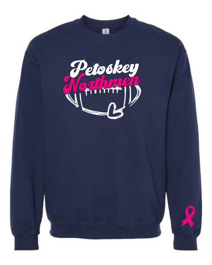Petoskey Pink Game: Heart Crewneck Sweatshirt