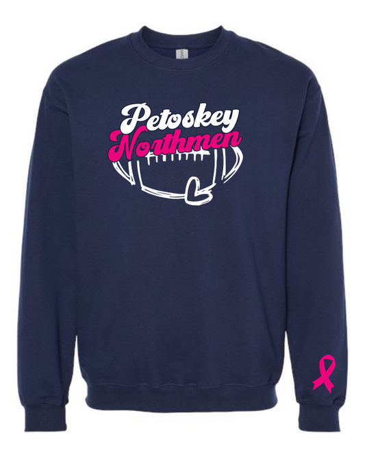 Petoskey Pink Game: Heart Crewneck Sweatshirt