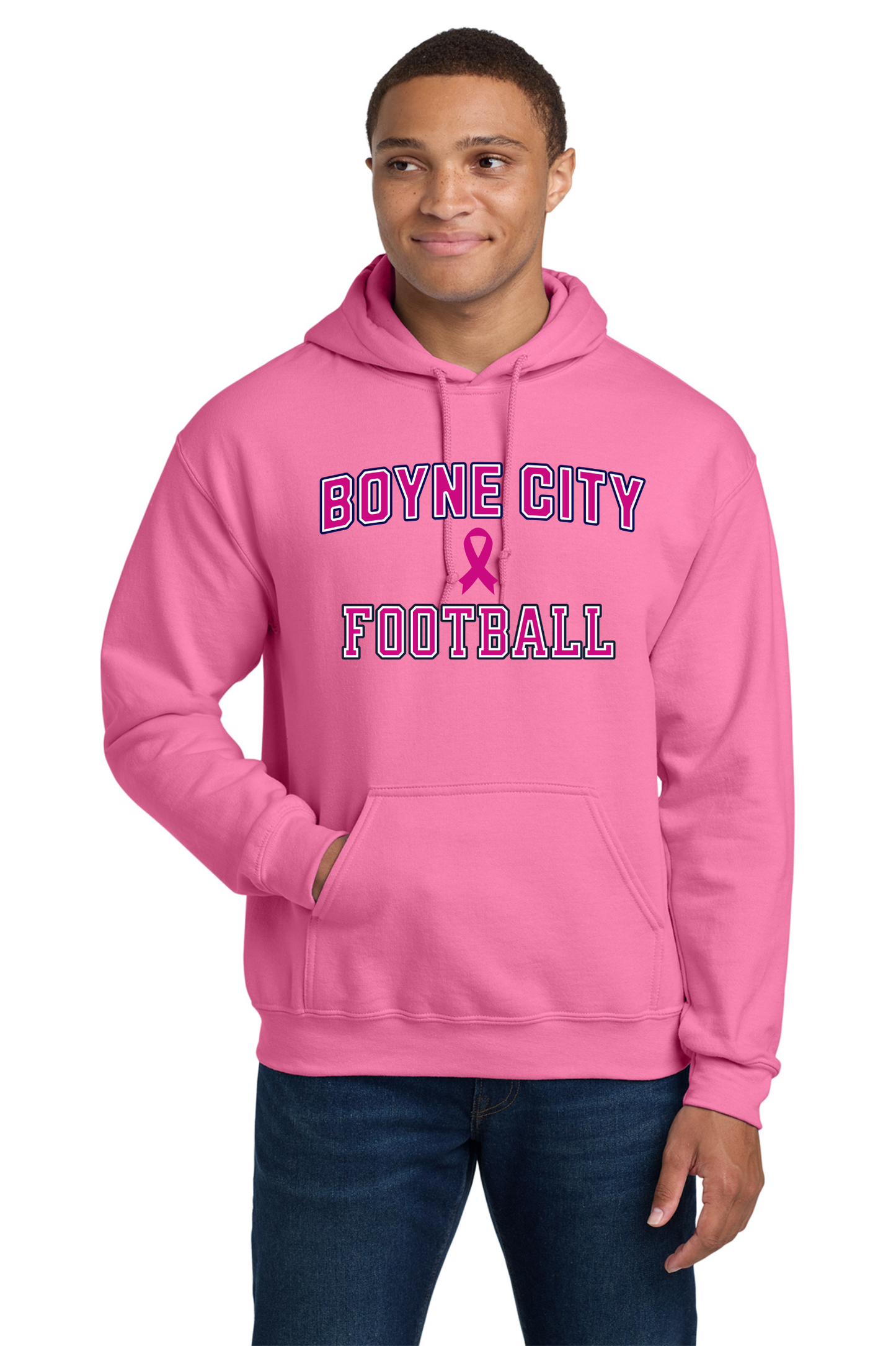 Boyne City Youth Football Pink Game: Hooded Sweatshirt