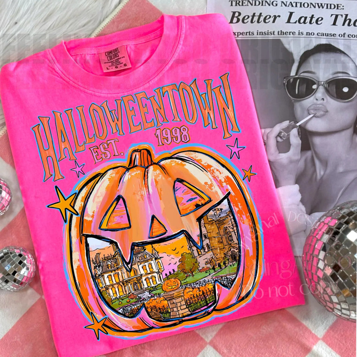 Halloweentown Neon Comfort Colors Tee