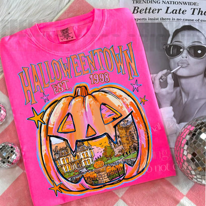 Halloweentown Neon Comfort Colors Tee