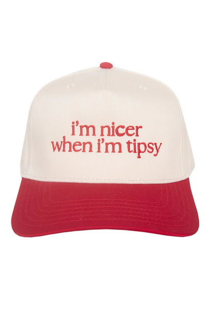 I'm Nicer When I'm Tipsy Vintage Trucker Hat for Women