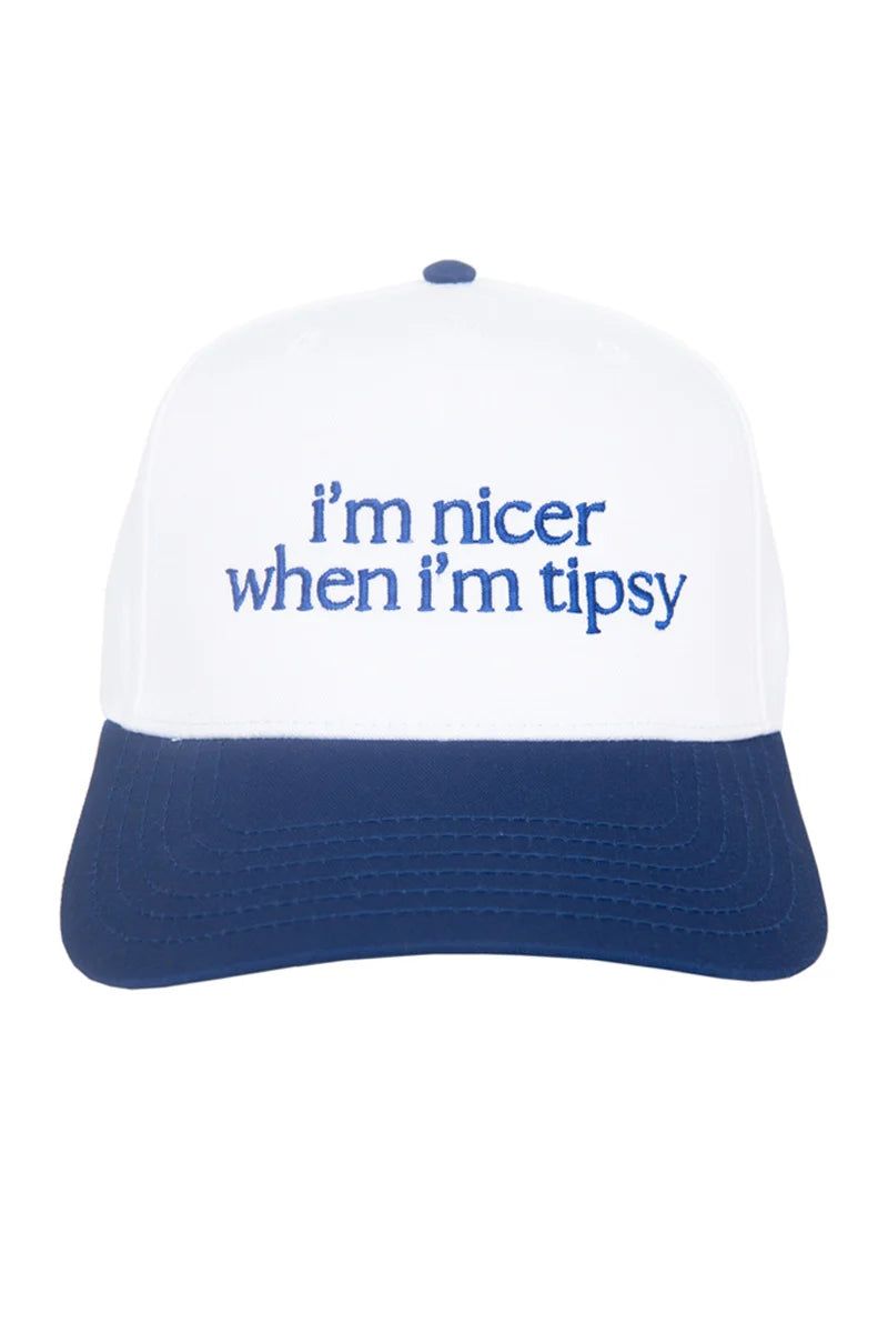 I'm Nicer When I'm Tipsy Vintage Trucker Hat for Women