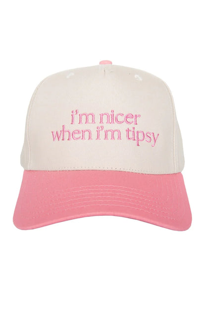I'm Nicer When I'm Tipsy Vintage Trucker Hat for Women