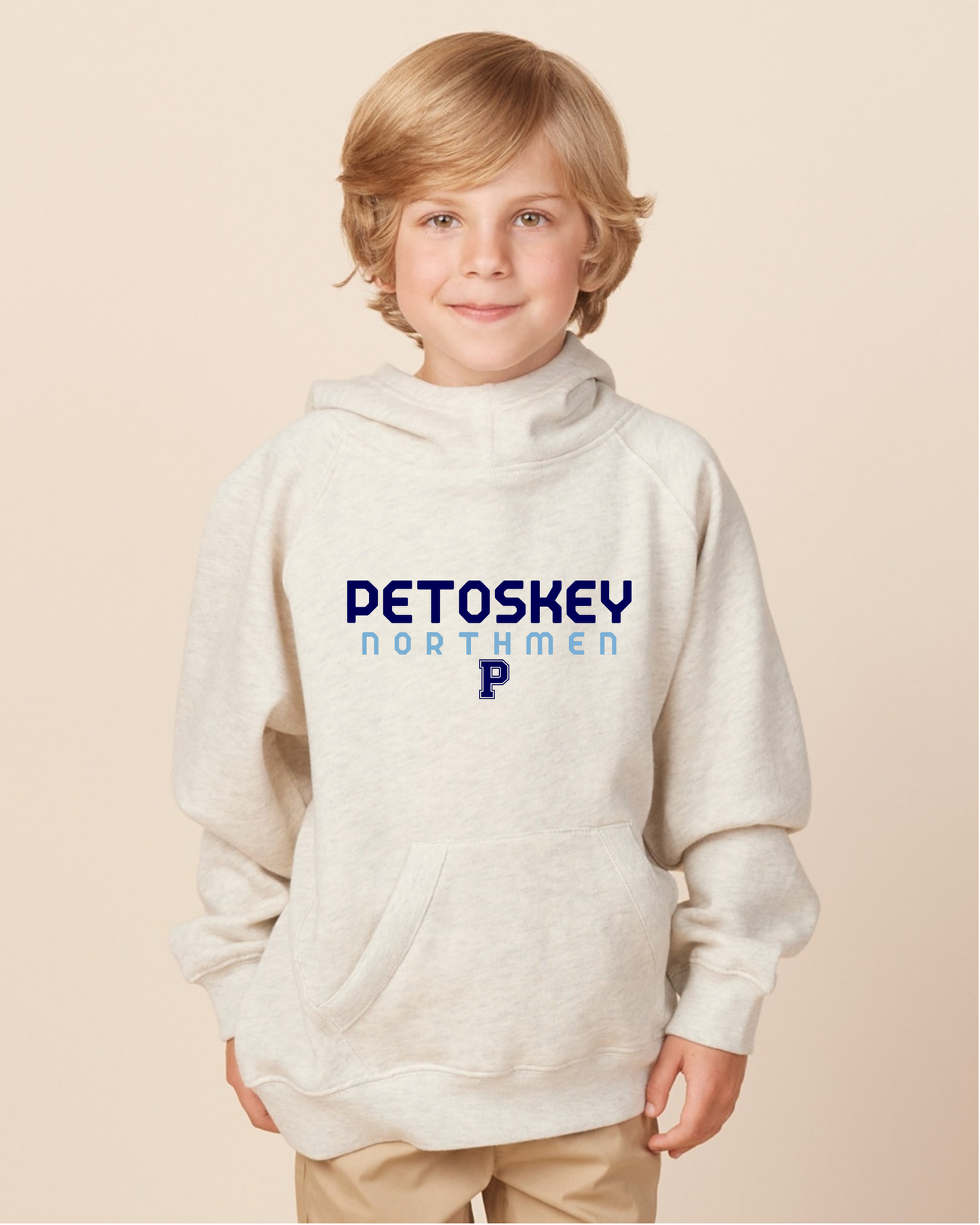 Petoskey Northmen Youth Enza Scuba Neck Hooded Sweatshirt