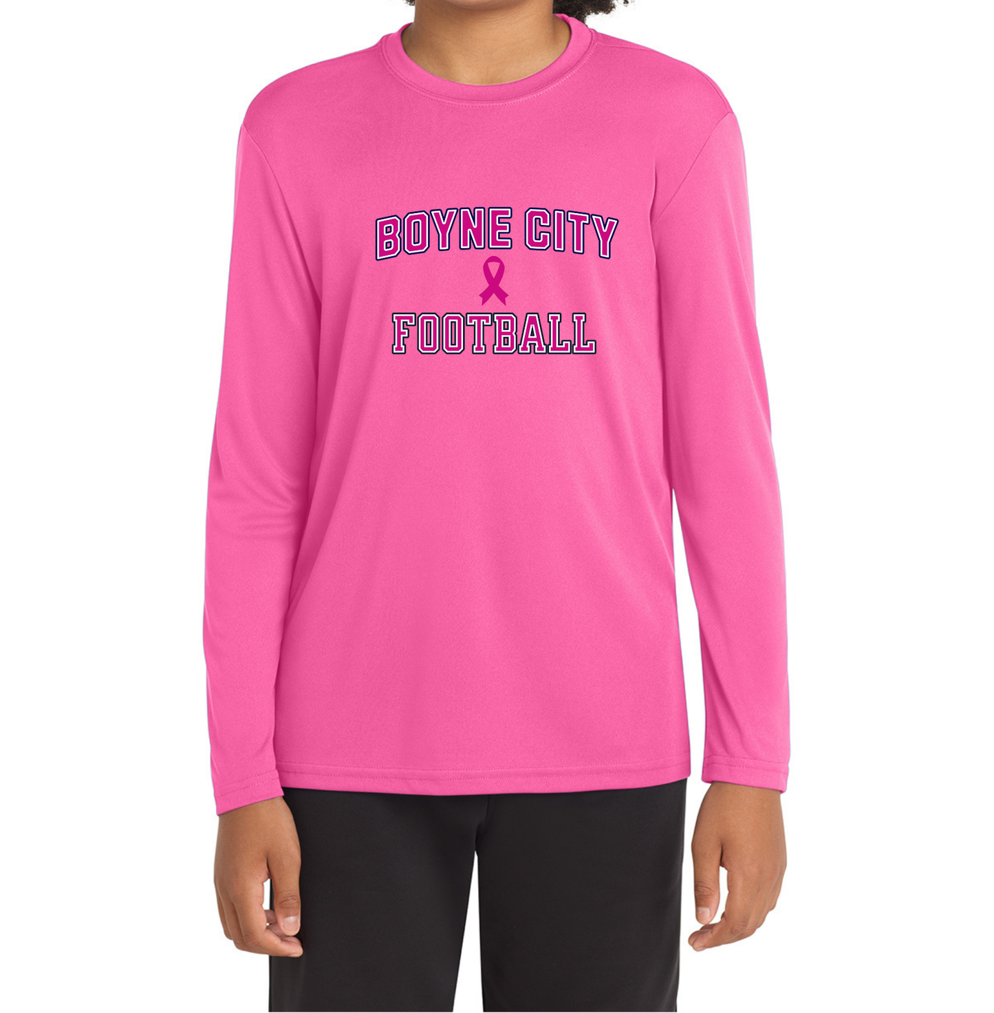 Boyne City Youth Football Pink Game: Performance Long Sleeve